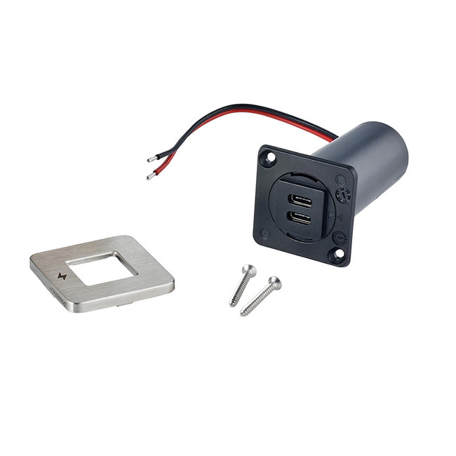 Scanstrut TILE USB-C Interior Charging Socket - 12/24V - Stainless Steel Bezel - SC-TILE-21 Scanstrut TILE USB-C Interior Charging Socket - 12/24V - Stainless Steel Bezel - SC-TILE-21