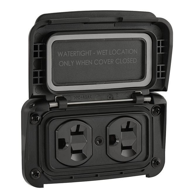 Scanstrut Ventura Series Dual AC Outlet - 125V - 20A - SC-V-P1