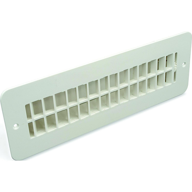B&B Molders 94259 Floor Register, w/ Damper, Polar White