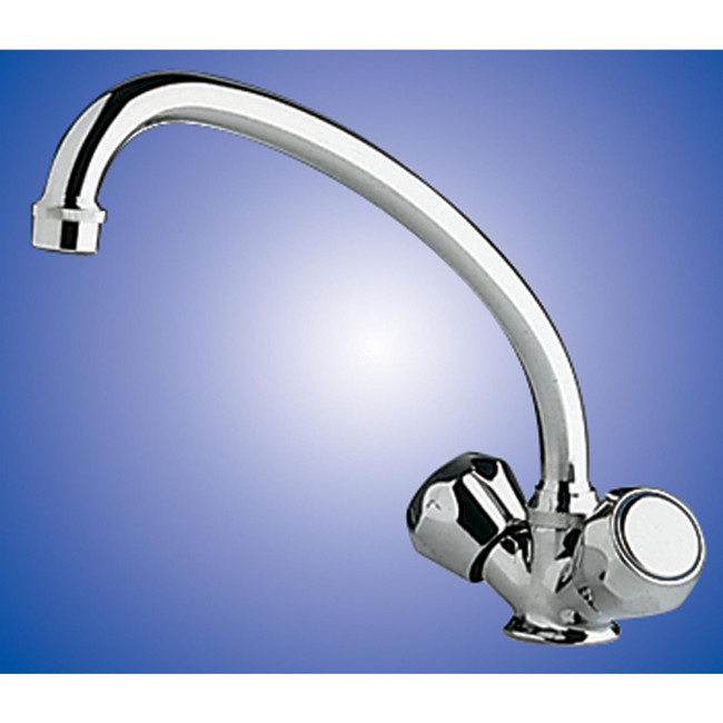 Scandvik 10438 Chrome Plated Brass Galley Mixer With High-Reach Swivel Spout, Standard Knob - 10438P Scandvik 10438 Chrome Plated Brass Galley Mixer With High-Reach Swivel Spout, Standard Knob - 10438P