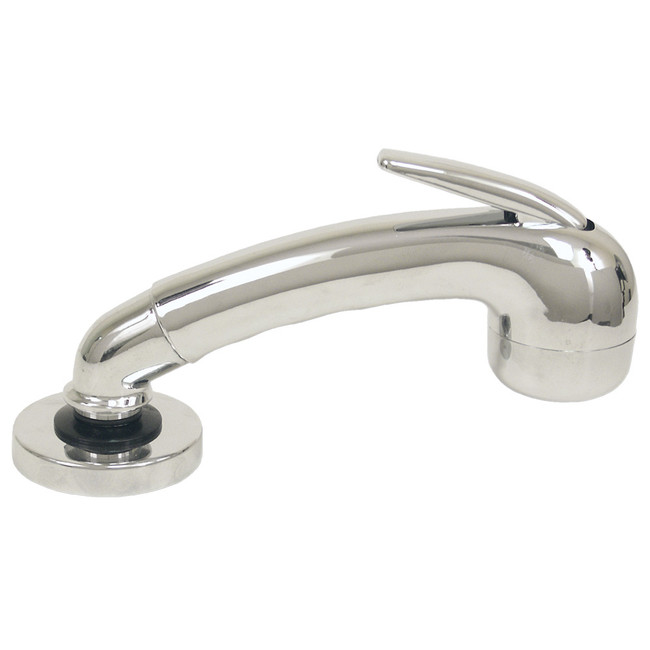 Scandvik Chrome Euro Sprayer w/6' Black Nylon Hose - 14041 Scandvik Chrome Euro Sprayer w/6' Black Nylon Hose - 14041