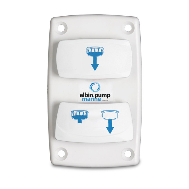 Albin Group Marine Control Silent Electric Toilet Rocker Switch - 07-66-025 Albin Group Marine Control Silent Electric Toilet Rocker Switch - 07-66-025