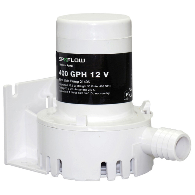Johnson Pump 400 GPH 12V Bilge Pump - Barbed Port - JP-21405
