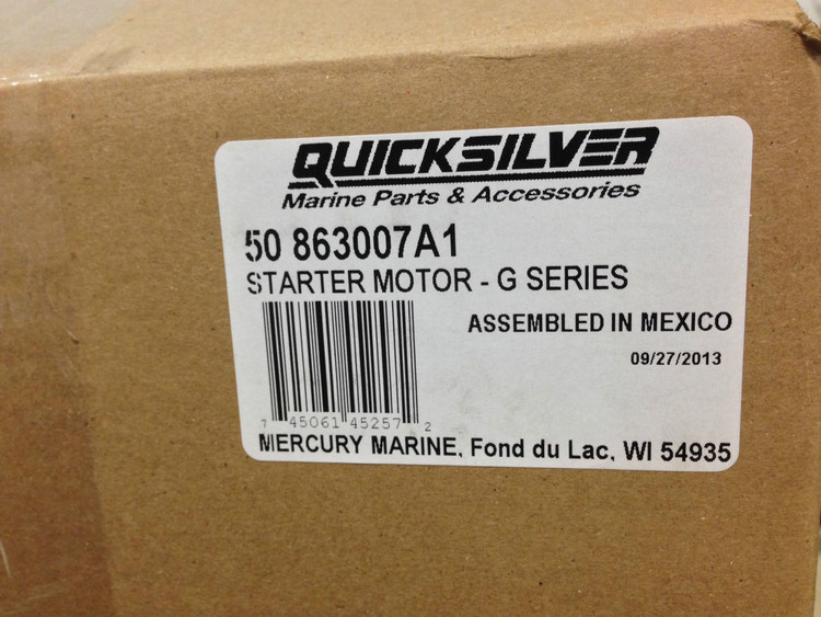 OEM MerCruiser 4 Cylinder V6 V8 Mag MPI Starter Motor 50-863007A1 (Replaces 50-806964A3 & 50-806964A4)