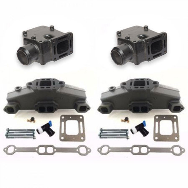 Sierra MerCruiser 5.7 350 / 5.0 305 V8 Exhaust Manifold & 3 inch Riser Kit 18-1953-2 18-1970-2 Sierra MerCruiser 5.7 350 / 5.0 305 V8 Exhaust Manifold & 3 inch Riser Kit 18-1953-2 18-1970-2