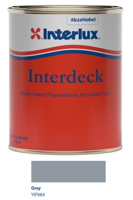 Interlux Interdeck No-Skid Deck Paint- Gray- Quart YJF684/QT Interlux Interdeck No-Skid Deck Paint- Gray- Quart YJF684/QT