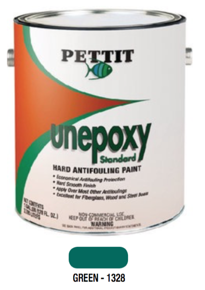 Pettit Unepoxy Standard Antifouling Bottom Paint- Green- Gallon 1132806 Pettit Unepoxy Standard Antifouling Bottom Paint- Green- Gallon 1132806