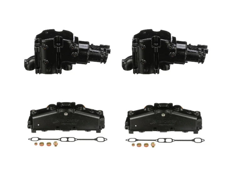 (7 Degree) Dry Joint OEM MerCruiser V8 350/305 Exhaust Manifold Kit (2002-04) 8M0185794 864309T02 (7 Degree) Dry Joint OEM MerCruiser V8 350/305 Exhaust Manifold Kit (2002-04) 8M0185794 864309T02
