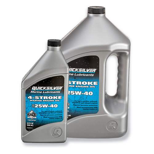 Gallon Quicksilver 4-Stroke 25W40 Marine Engine Oil 92-8M0078620-3 Pack Gallon Quicksilver 4-Stroke 25W40 Marine Engine Oil 92-8M0078620-3 Pack