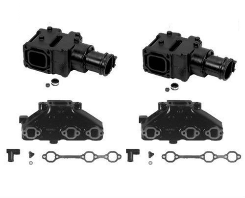OEM MerCruiser 4.3 V6 Exhaust Manifold and Riser Kit (4 inch) 1983