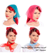 How to Wear a 50s Style Sheer Chiffon Scarf