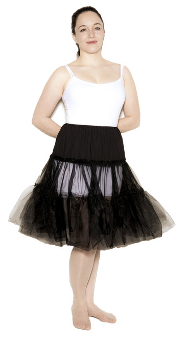 50s Black Felt Poodle Skirt & Crinoline Slip Hey Viv Sock Hop Set S to XL 