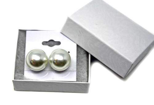 Classic Pearl Post Earrings - 50s Style - 5/8" - in Gift Box