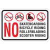 No Skateboarding Sign 17" x 11" Aluminum