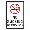 No Smoking on Premises Sign with Symbol - 11" x 17"