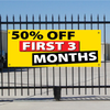 50 Percent Off First Three Months Banner - Festive