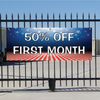 50 Percent Off First Month Banner - Patriotic