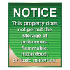 No Hazardous Materials Sign - Jenkins