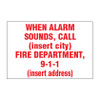 Fire Emergency Sign