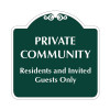 Private Community Sign 18" x 18"