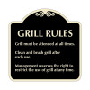 Grill Rules Sign 18" x 18"