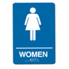 Womens Restroom ADA Sign Blue