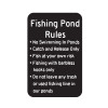 Fishing Pond Rules Sign