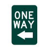 One Way With Left Arrow Sign