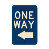 One Way With Left Arrow Sign