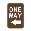 One Way With Left Arrow Sign