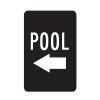 Pool with Left Arrow Sign