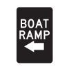 Boat Ramp with Left Arrow Sign