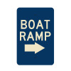 Boat Ramp with Right Arrow Sign