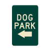 Dog Park with Left Arrow Sign