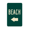 Beach with Left Arrow Sign