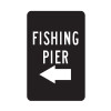 Fishing Pier with Left Arrow Sign