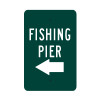 Fishing Pier with Left Arrow Sign