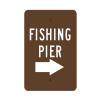 Fishing Pier with Right Arrow Sign