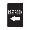 Restroom with Left Arrow Sign
