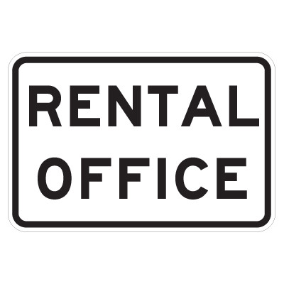 Rental Office Sign 8" x 11" Signquick