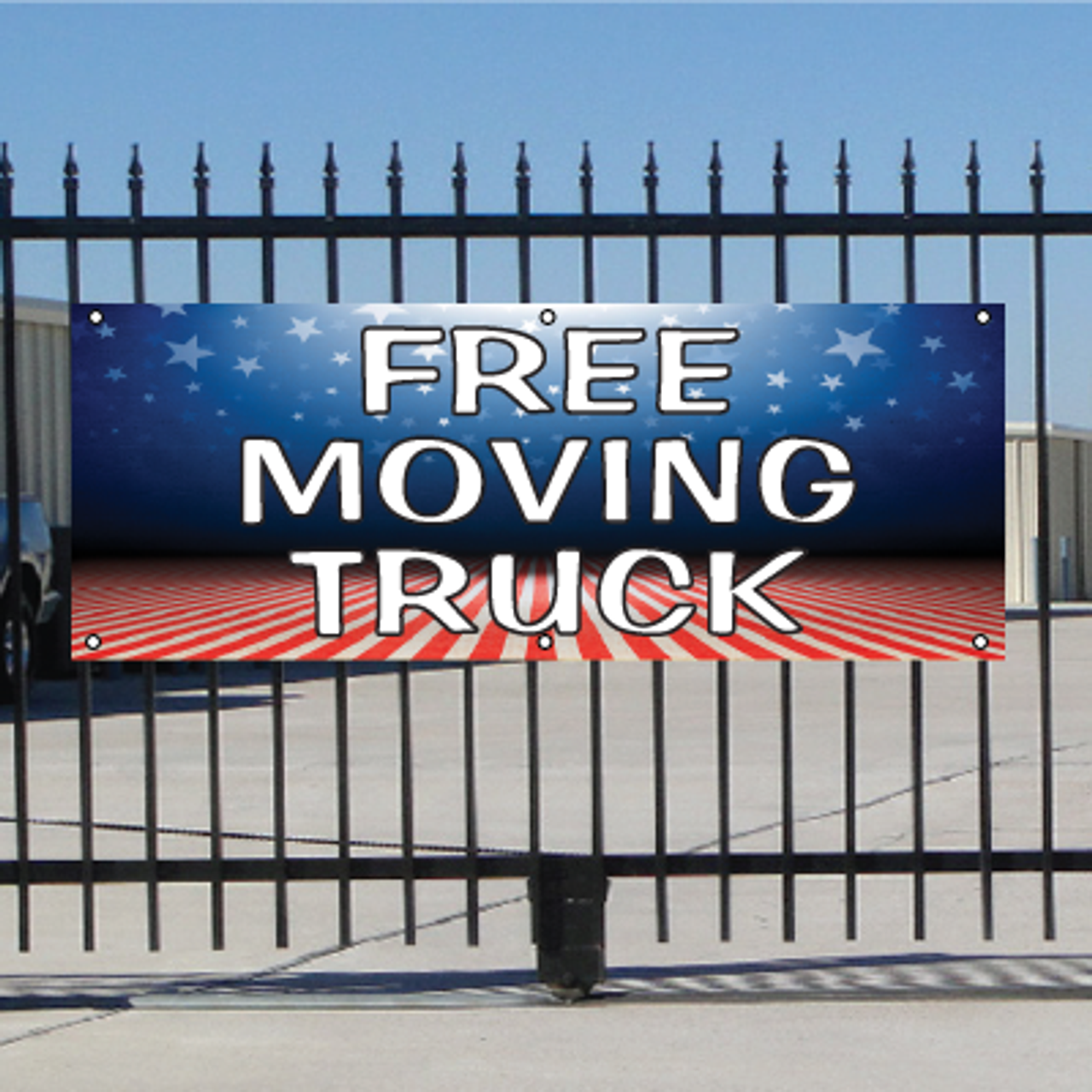 Free Moving Truck Banner Patriotic Signquick