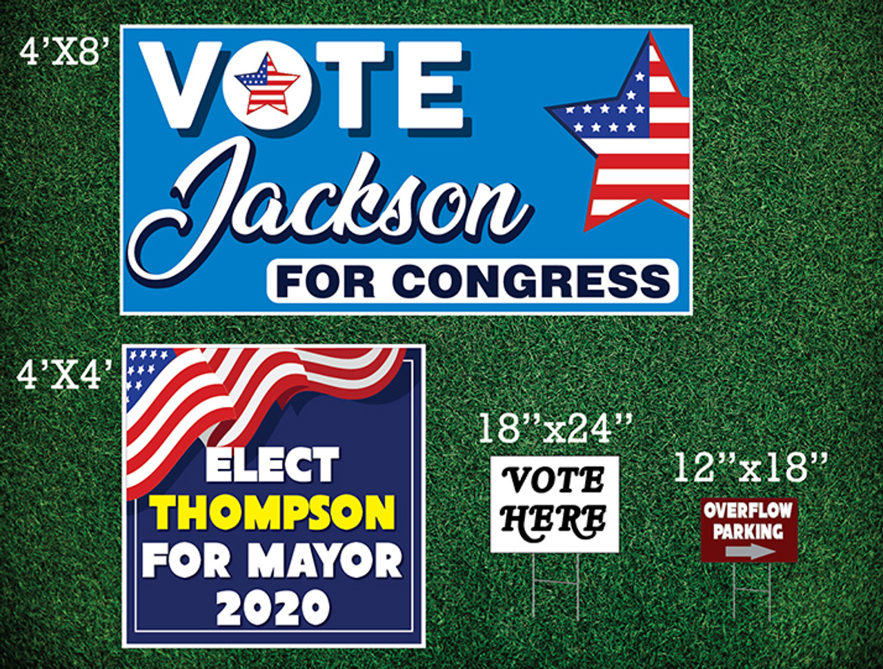 MAYOR ELECTION ELECT VOTE CUSTOM PERSONALIZED Banner Sign 2' x 4' w/ 4 Grommets 
