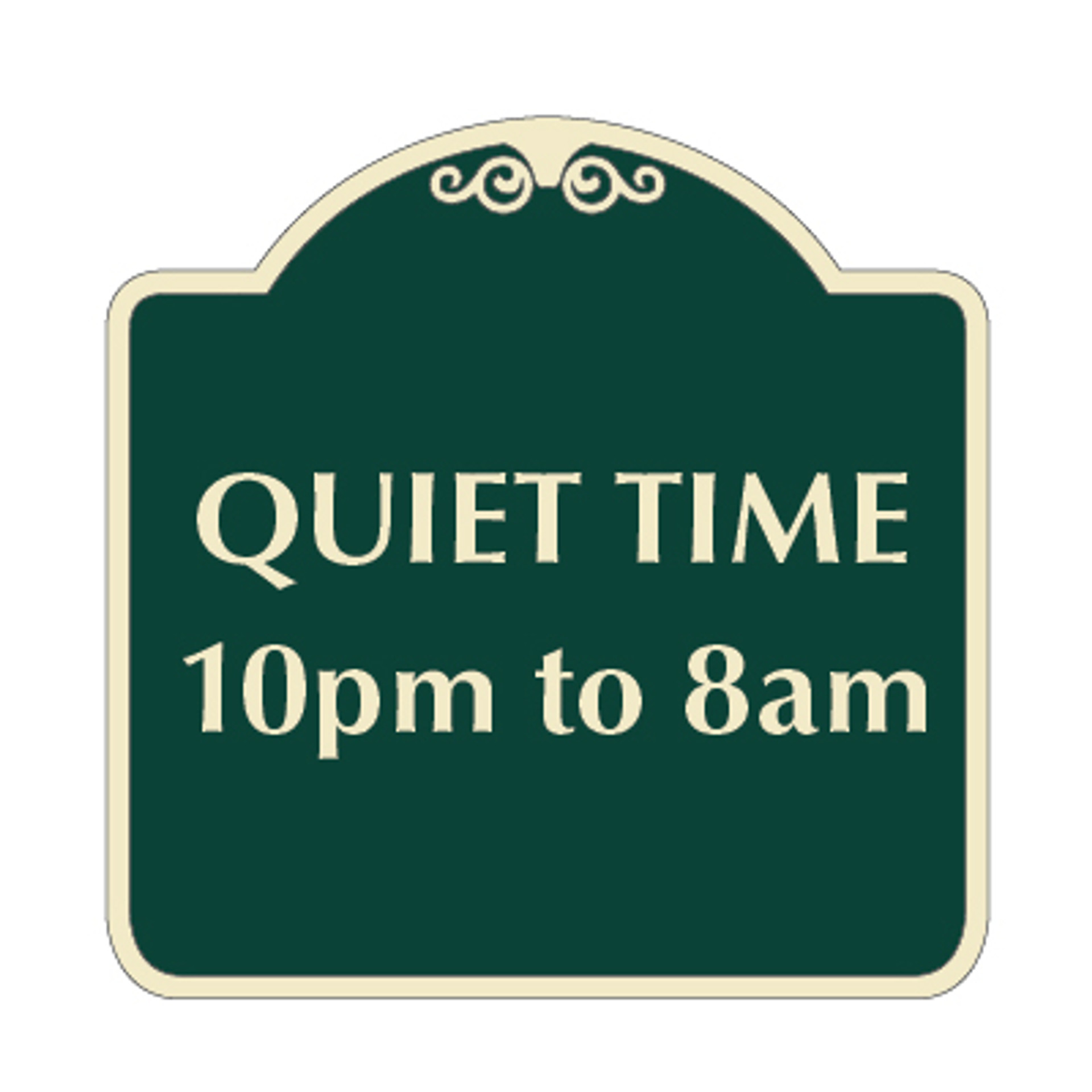 Quiet Time Hours Sign 18" x 18" Signquick