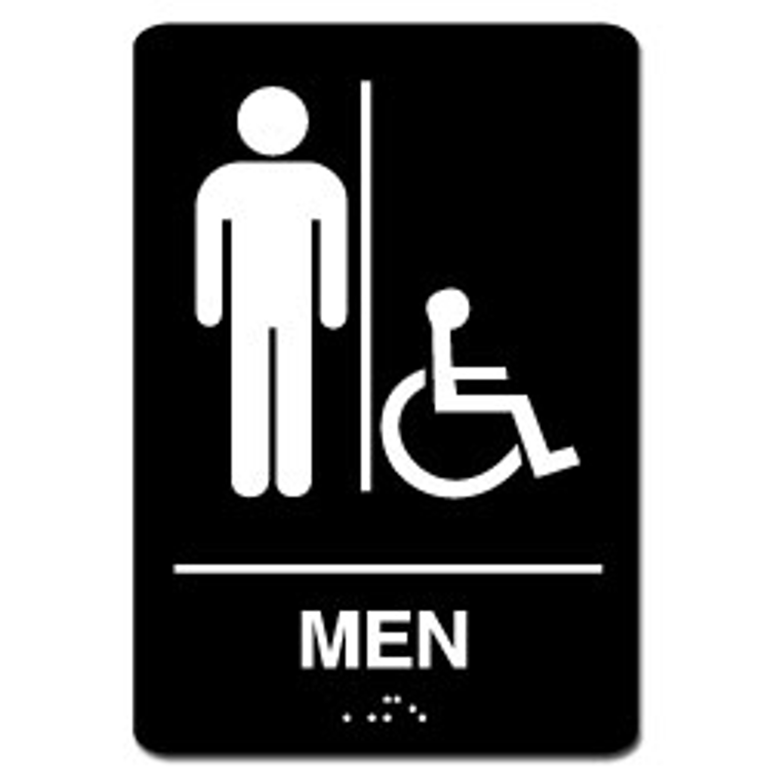 Mens Handicap Ada Restroom Sign Signquick 