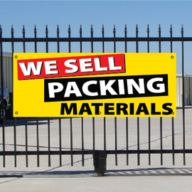 We Sell Packing Materials Banner - Festive