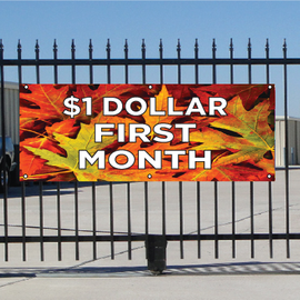 One Dollar First Month Banner - Fall