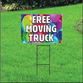 Free Moving Truck Self Storage Sign - Balloons