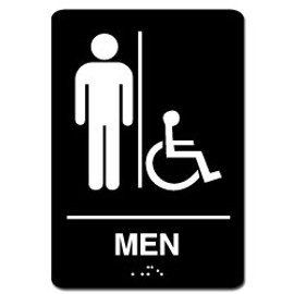 Men's Handicap ADA Restroom Sign