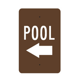 Pool with Left Arrow Sign