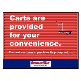 Cart Return Sign - StorageMax